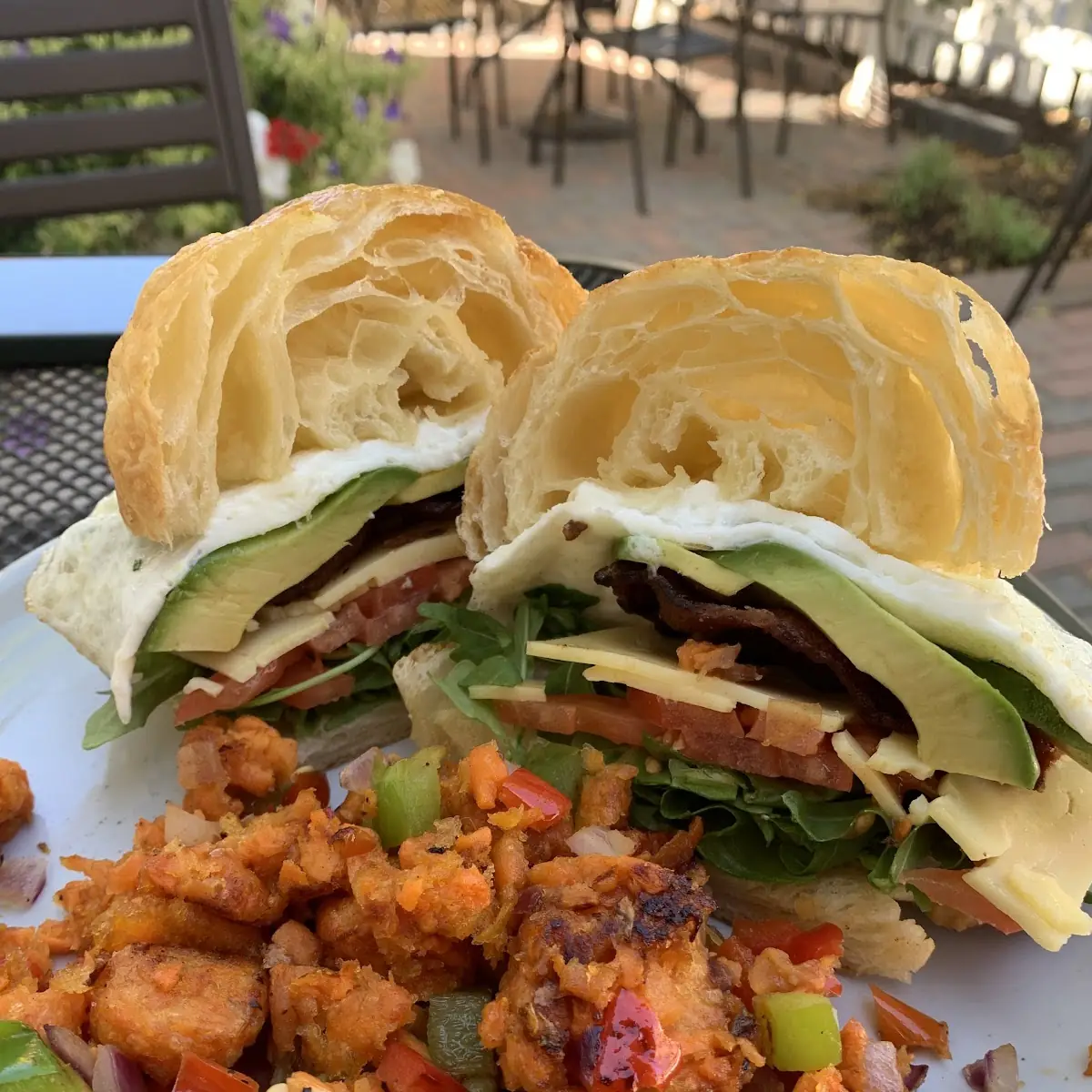 Breakfast Sandwich with Bacon and Avocado