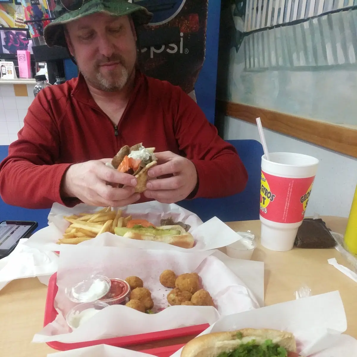 Chicago Style Hot Dog and a Cheeseburger