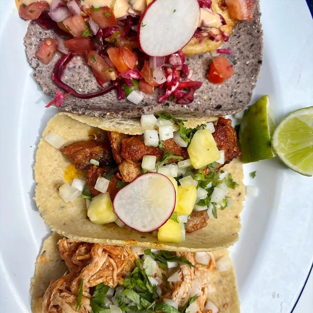 Al Pastor and Chicken Tacos