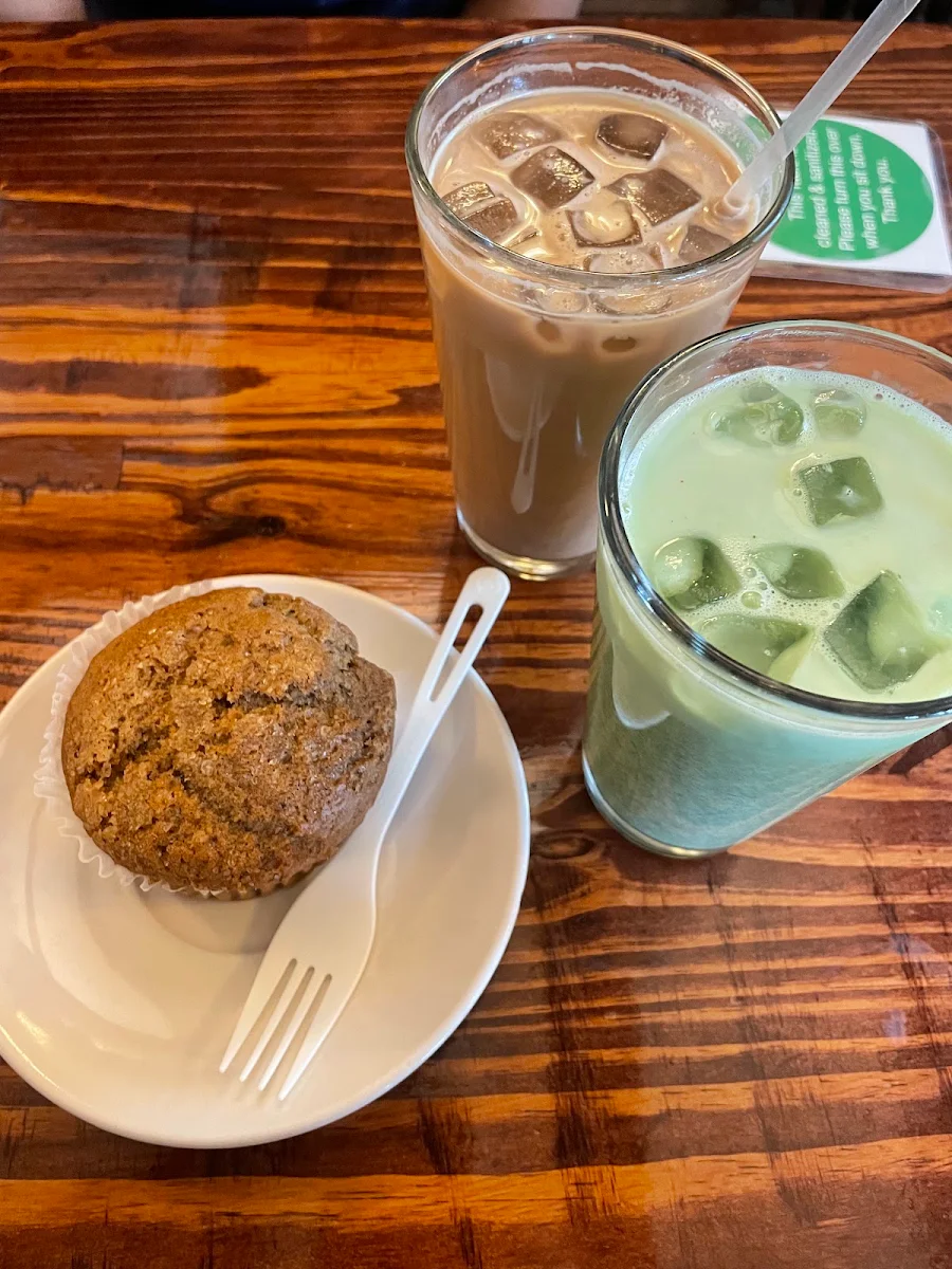 Iced Matcha and Chai Muffin