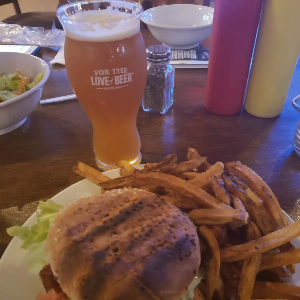 Bacon Cheeseburger and Fries