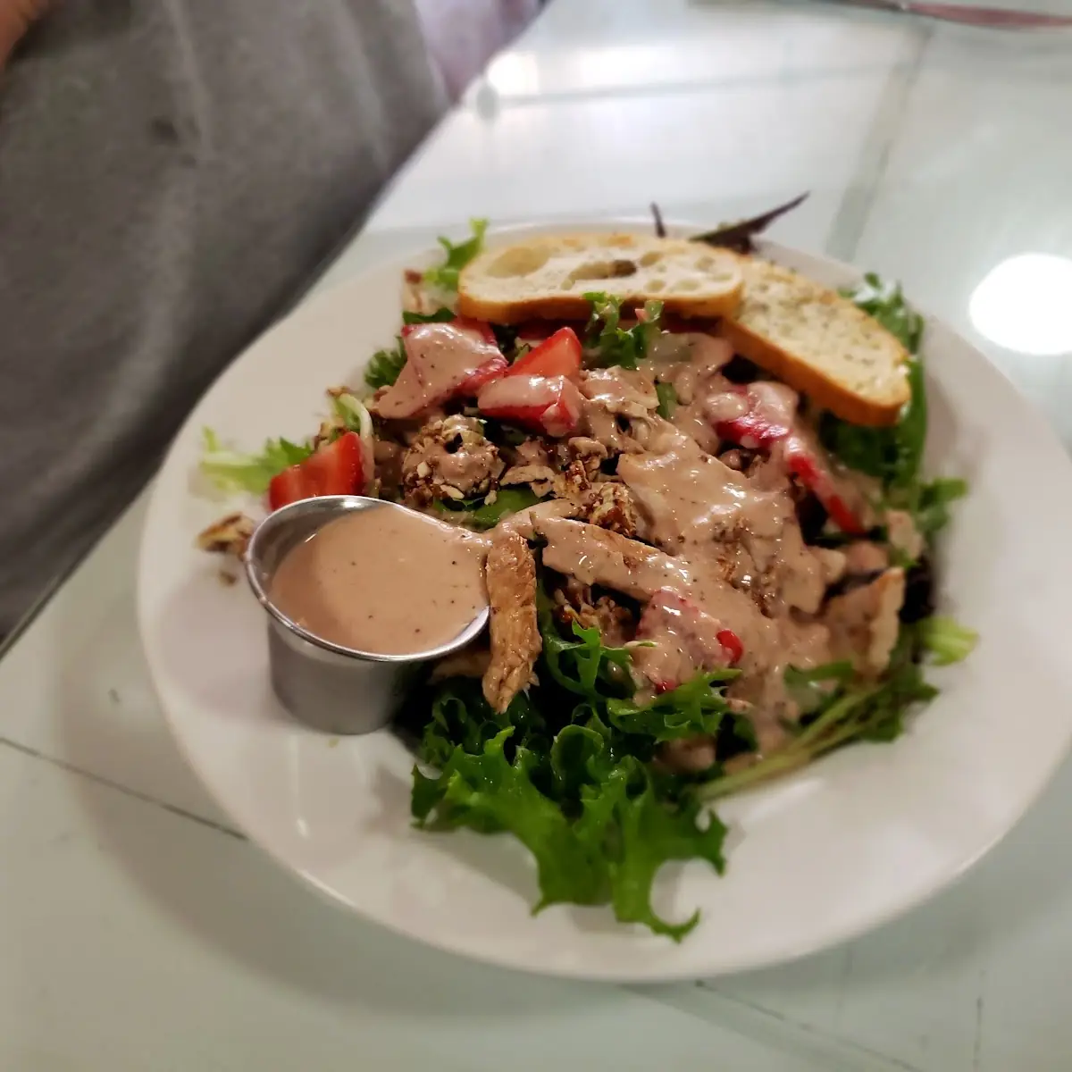 Artisan Strawberry Salad with Sliced Grilled Chicken