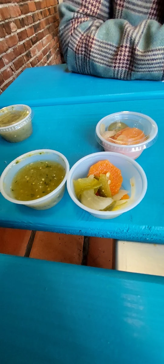 Green Salsa and Pickled Vegetables