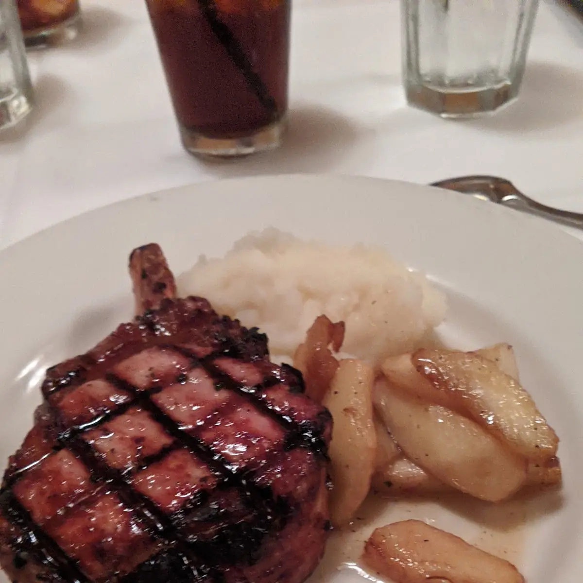 Pork Chop and Apple Lunch