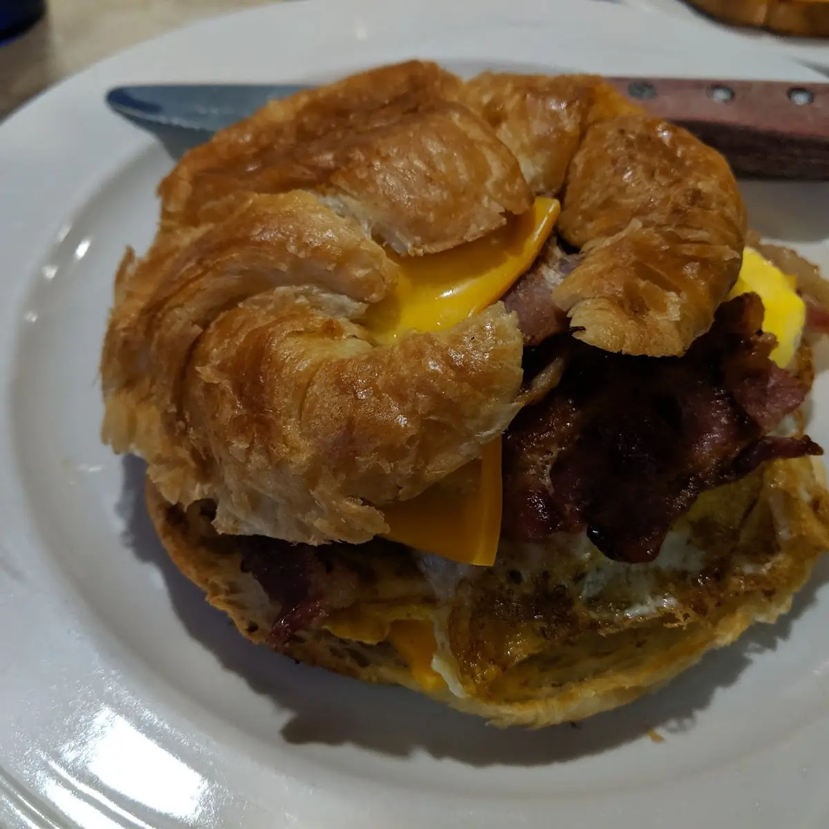 Bacon Egg & Cheese Croissant Sandwich