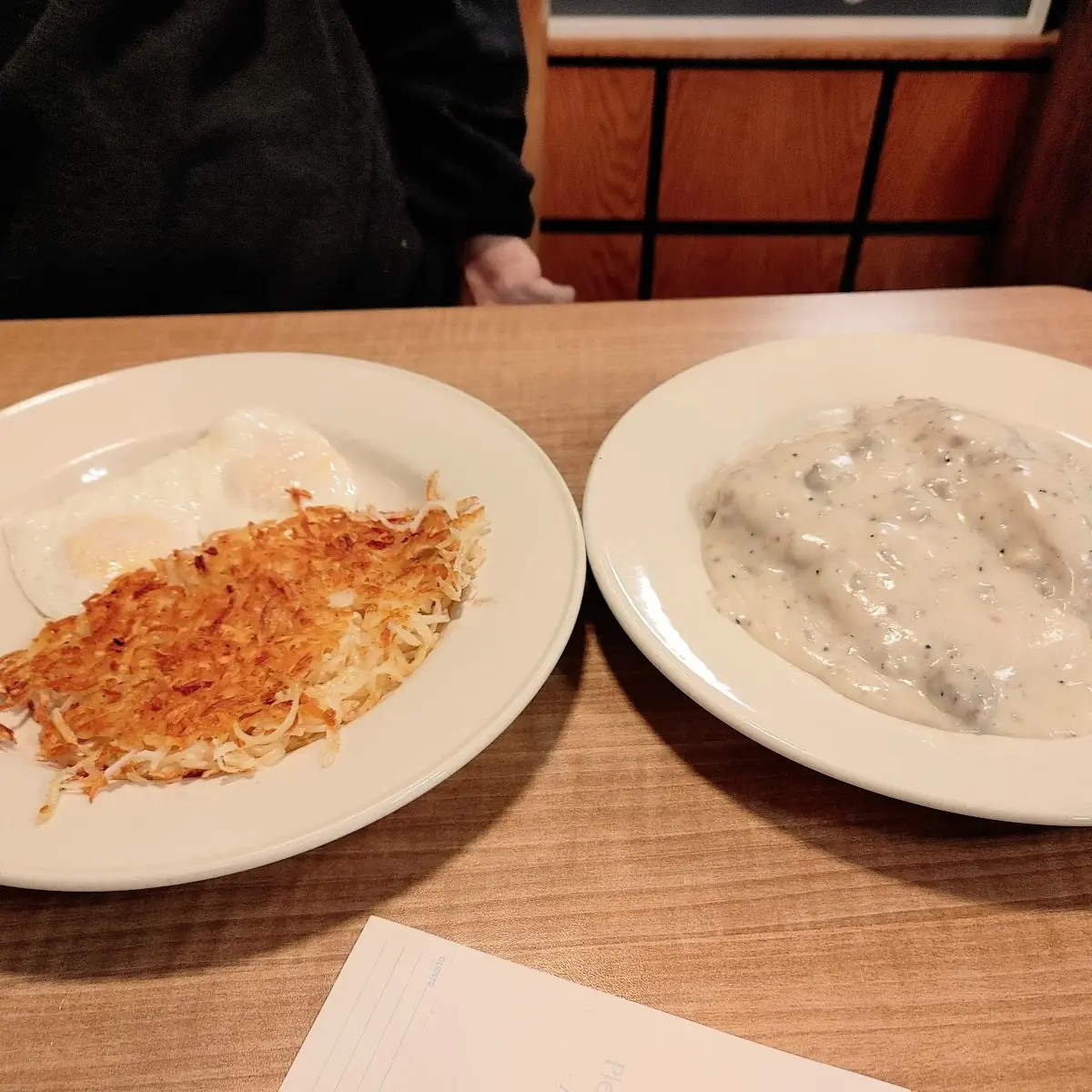 Biscuits and Gravy Hash Browns Eggs over Medium