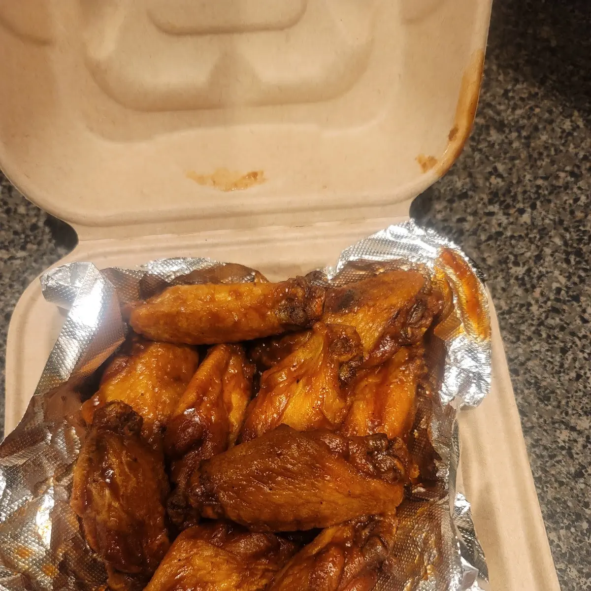 Two Pizza Slices and Ten Wings