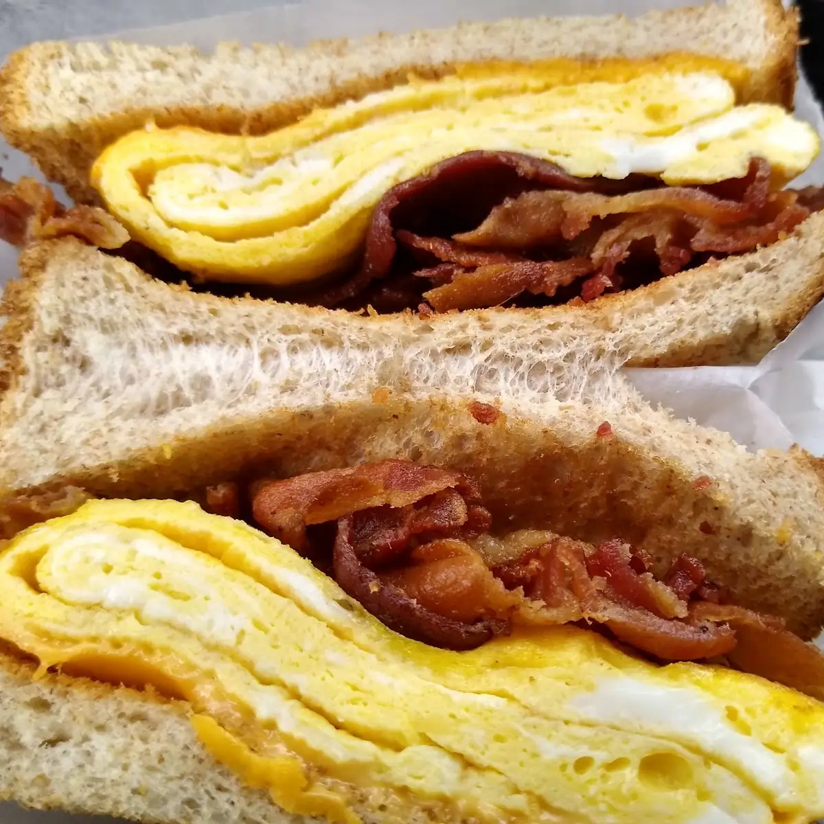 Bacon and Eggs Cheese Sandwich