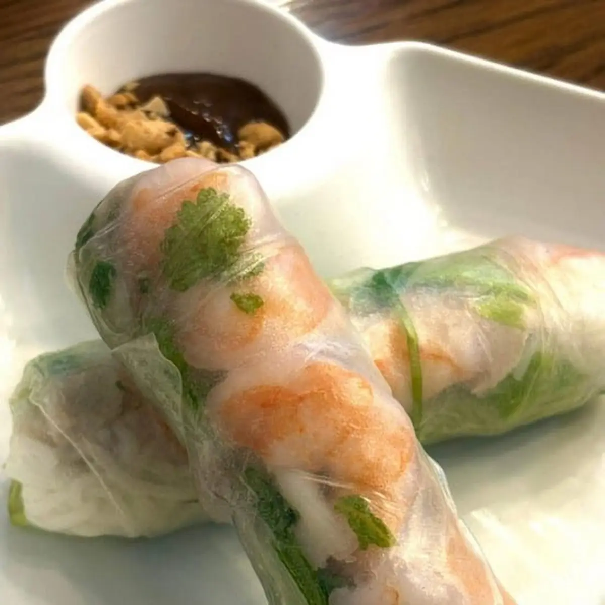 Shrimp Spring Rolls with Peanut Dipping Sauce
