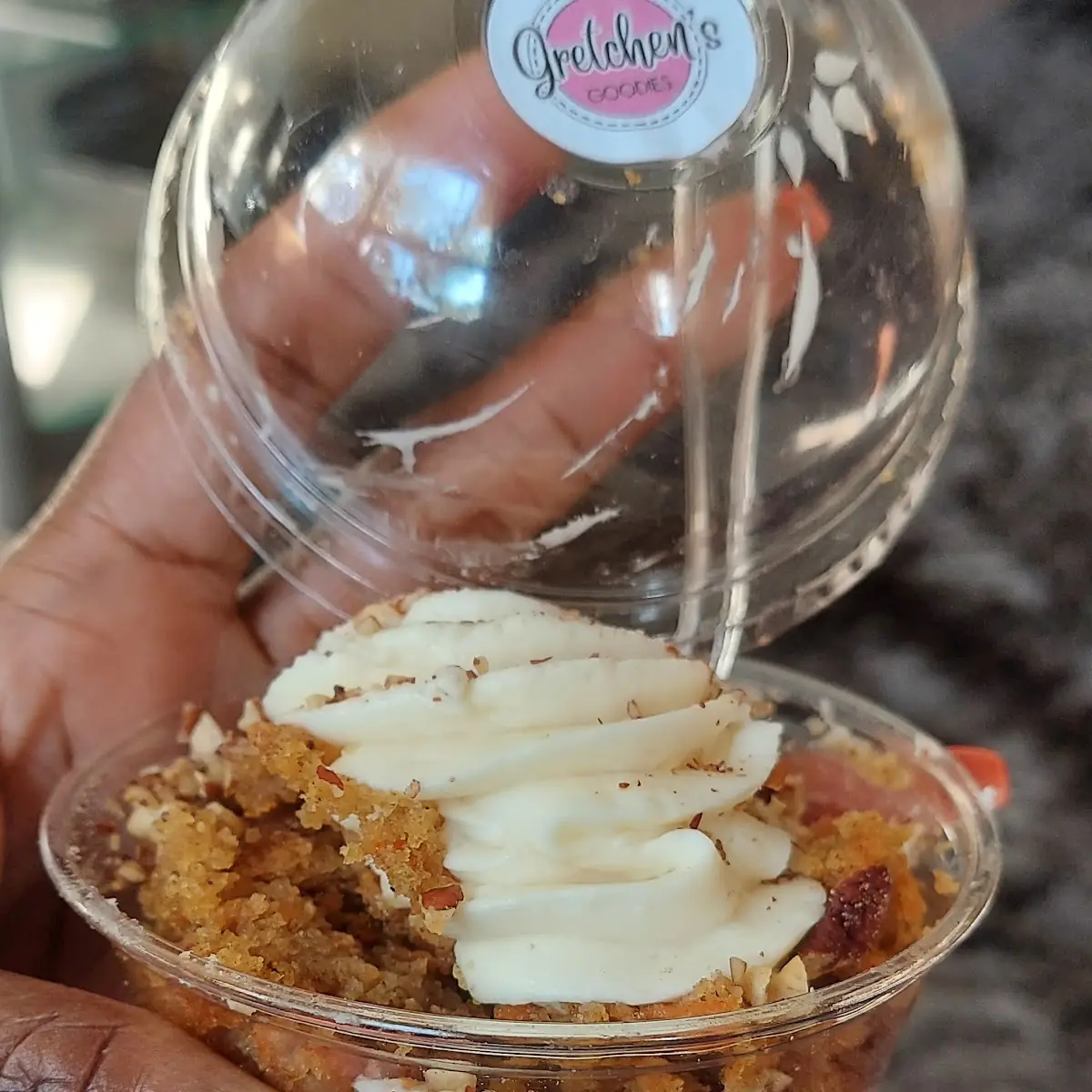 Carrot Cheesecake with Nuts on Top