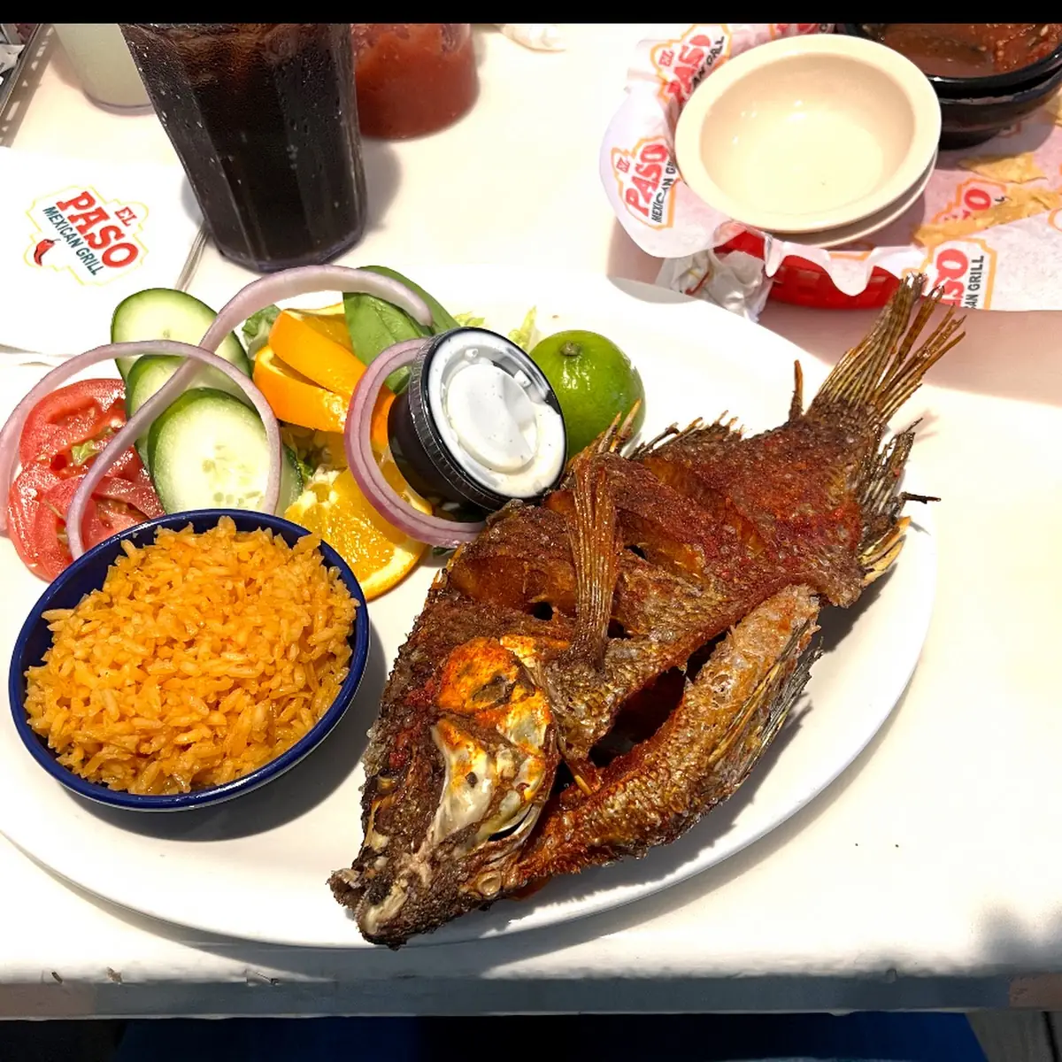 Whole Fried Fish Mojarra