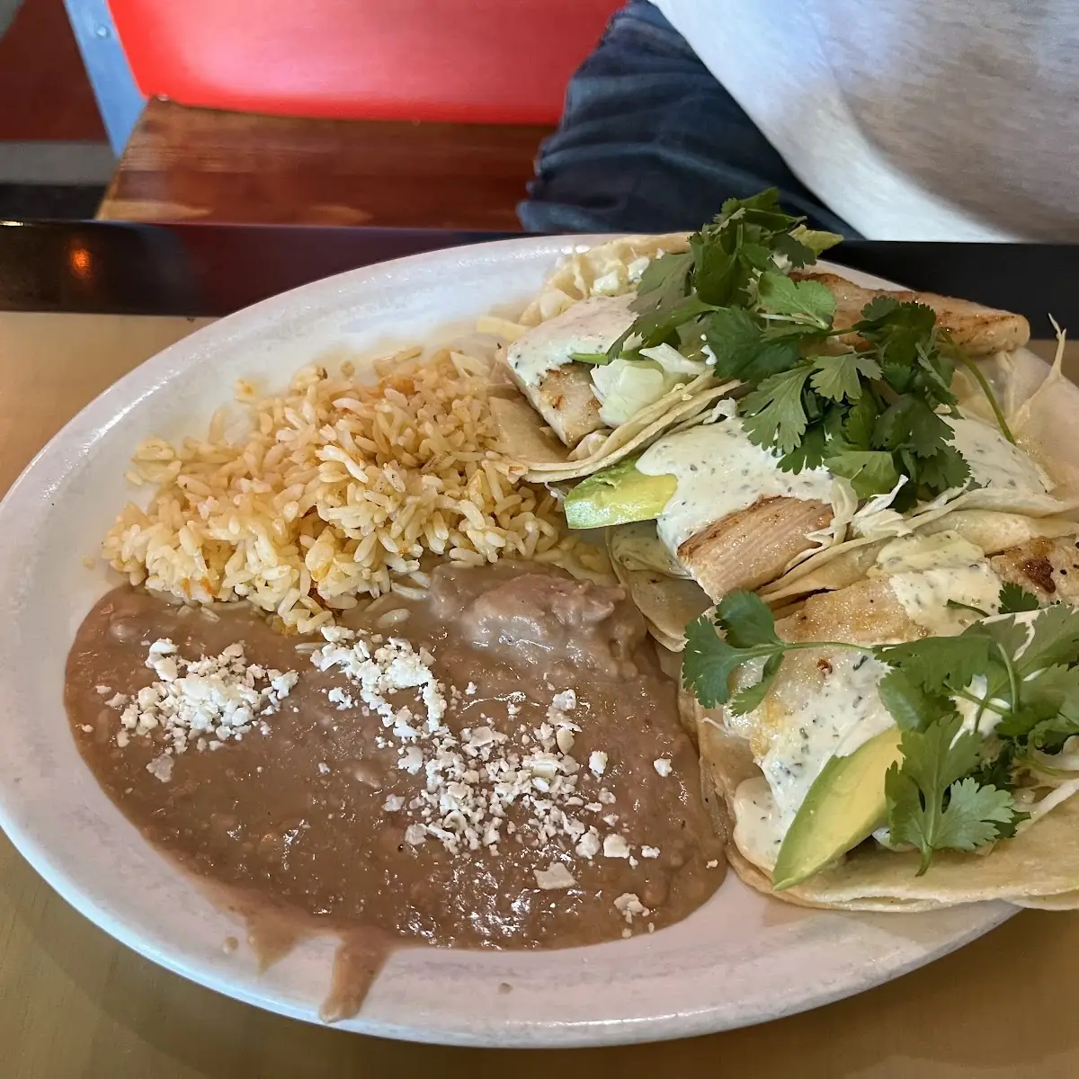 Beef Tacos and Cheese Enchilada
