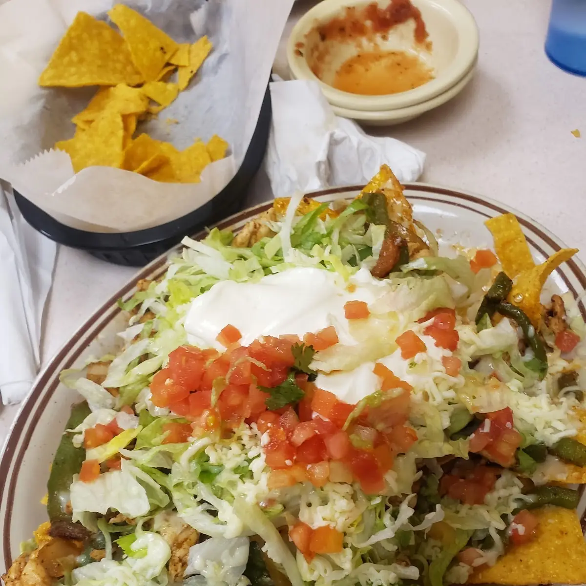 Nachos Fajitas Pollo