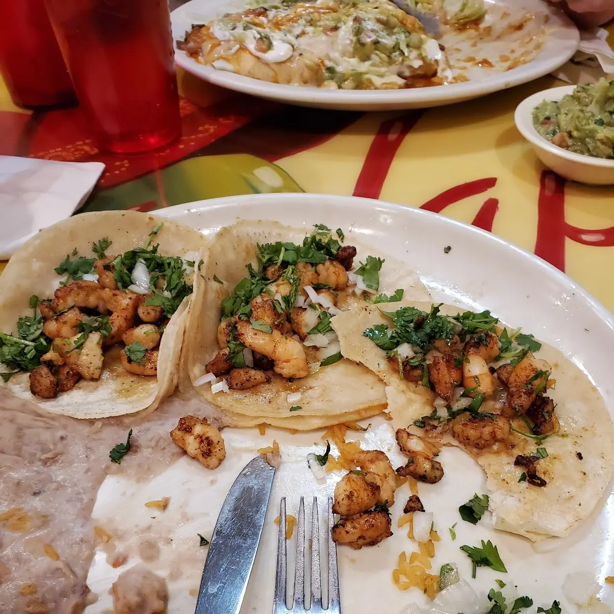 Shrimp Tacos Rice Beans