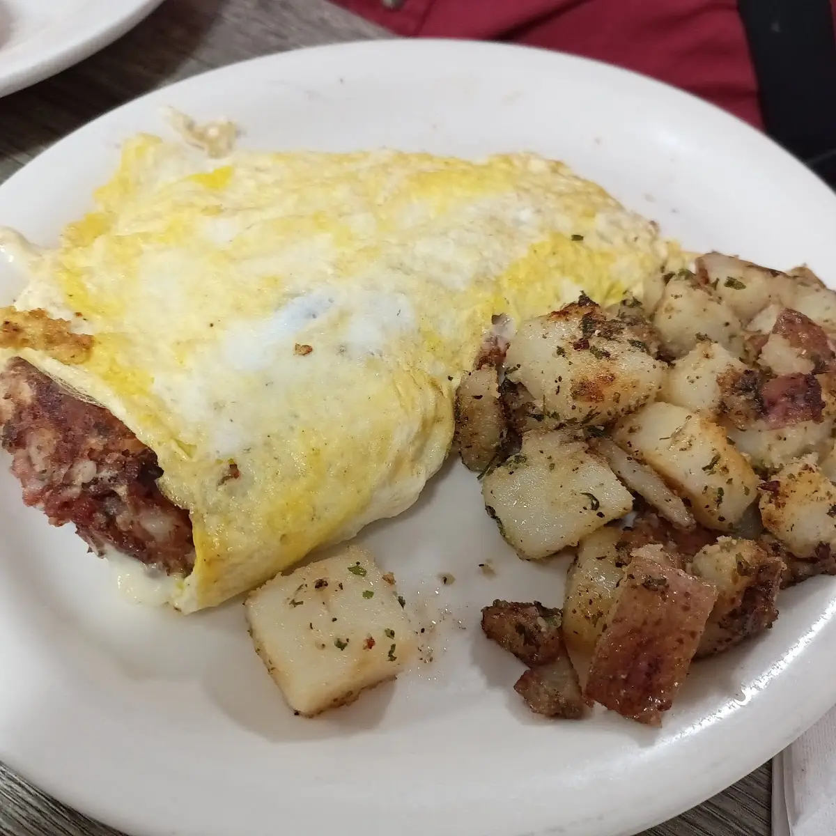 Hash and Cheese Omelette