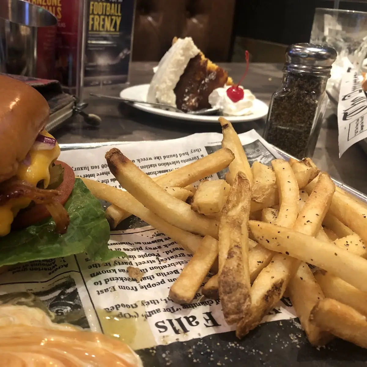 Bacon Cheese Burger and Carrot Cake