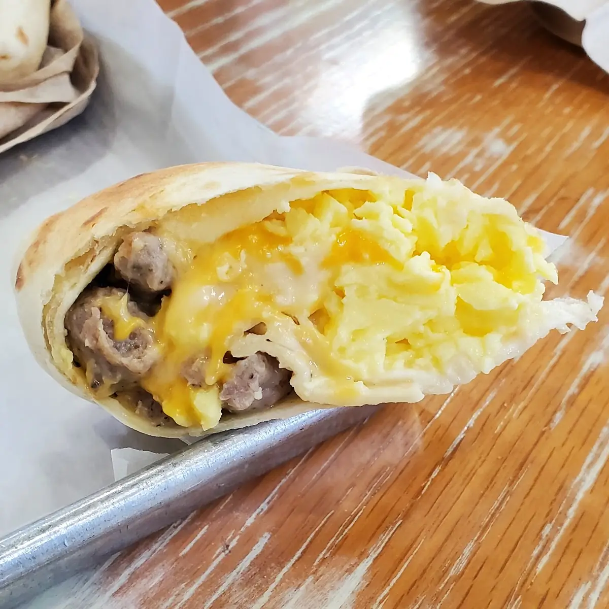 Sausage Egg & Cheese Dilla