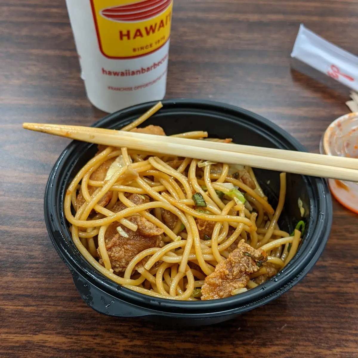 Garlic Chicken with Fried Noodles