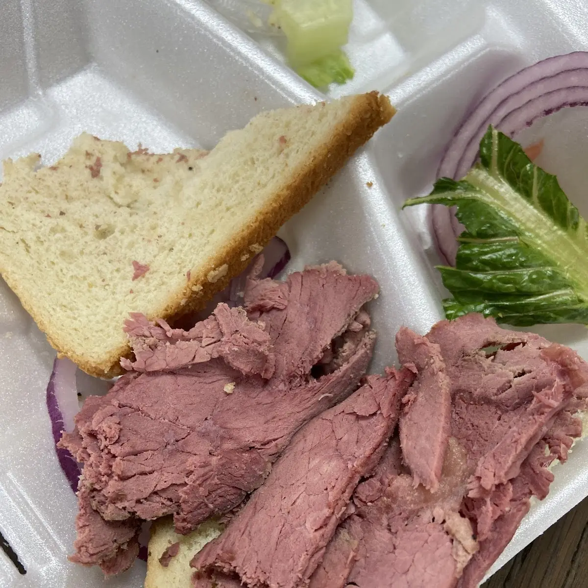 Hot Corned Beef Deli Sandwich