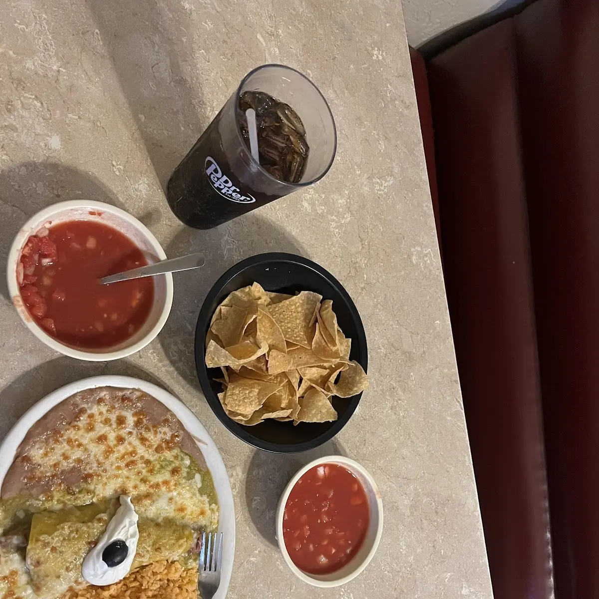 Pork Enchilada with Chili Relleno