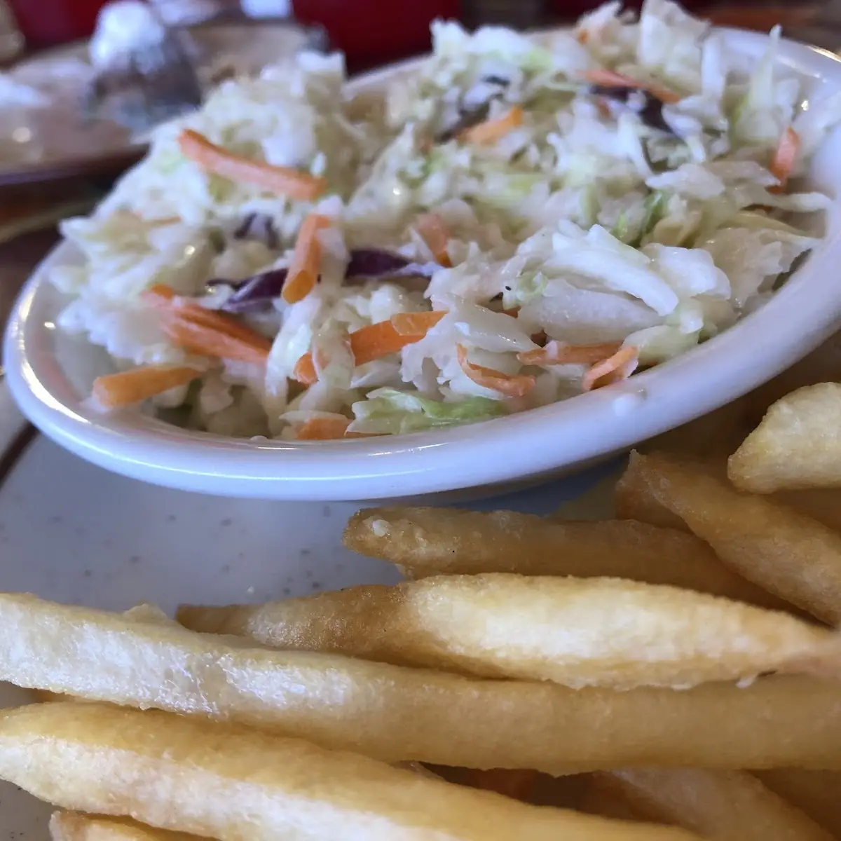 Coleslaw and French Fries