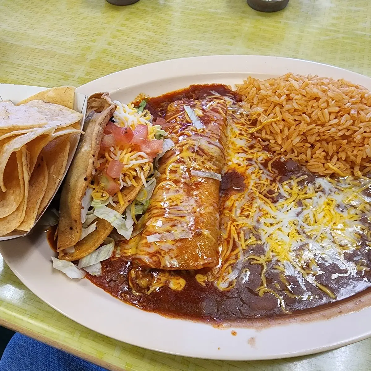 Ground Beef Enchilada and Ground Beef Taco