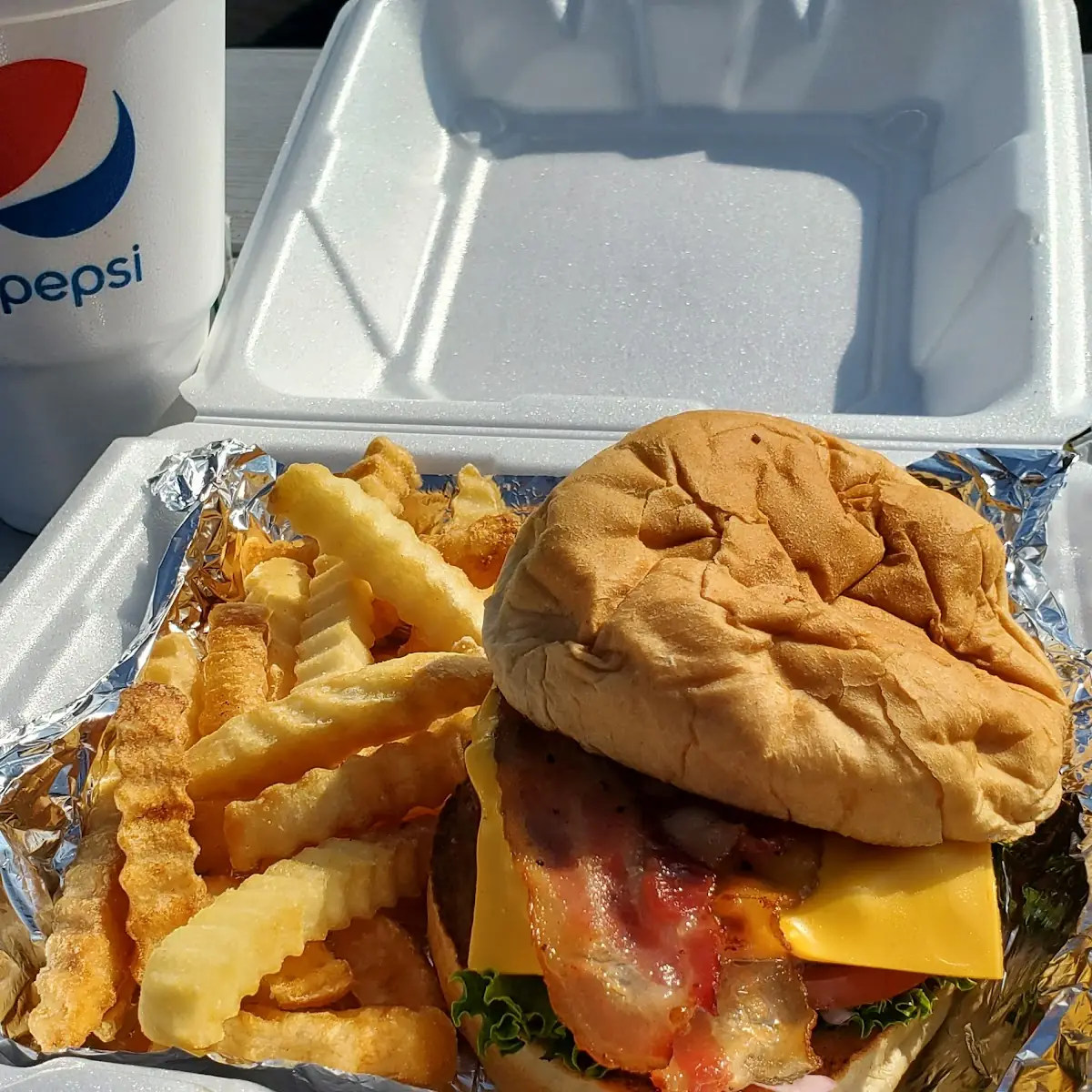 Bacon Cheese Burger & Fries