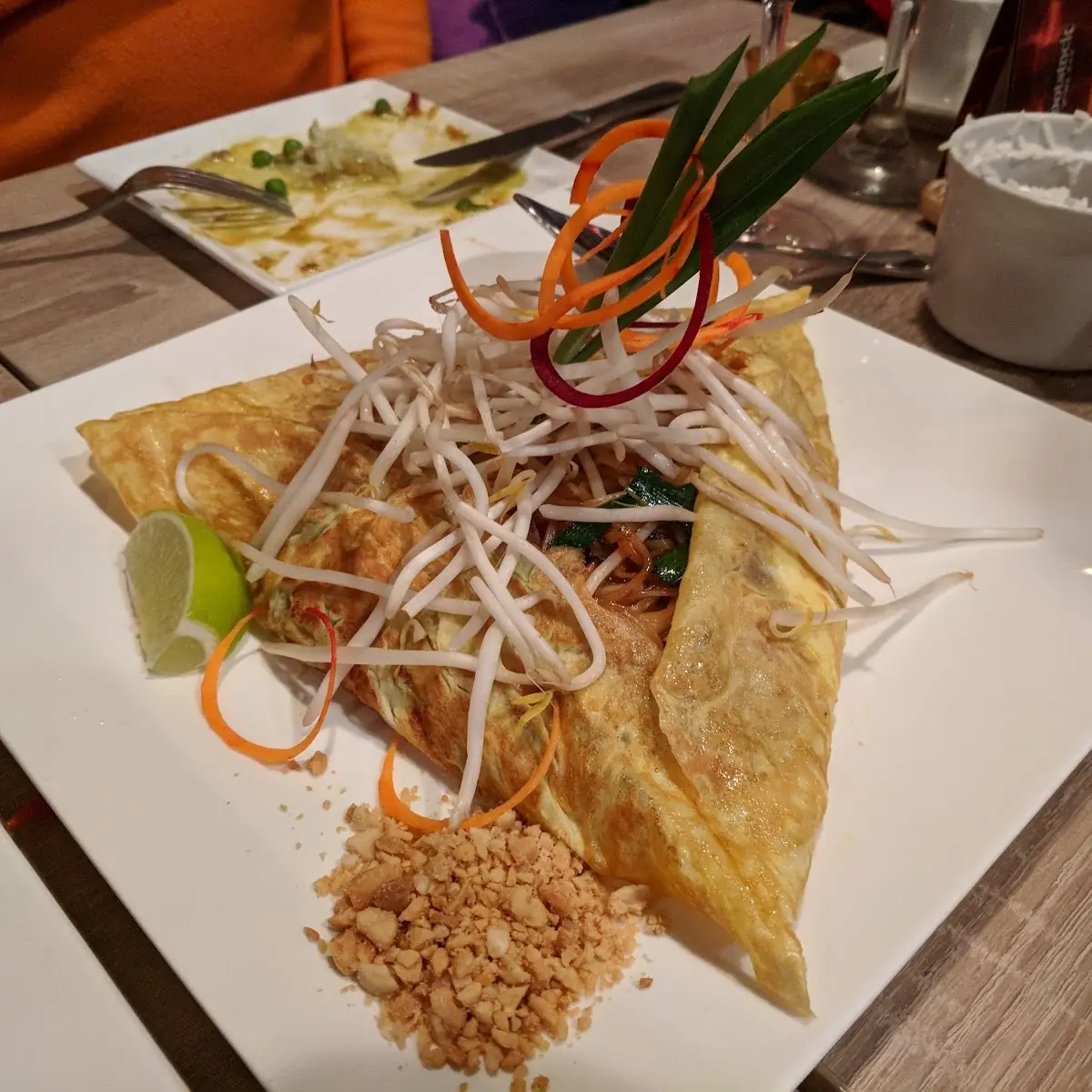 Pad Thai Wrapped in Egg