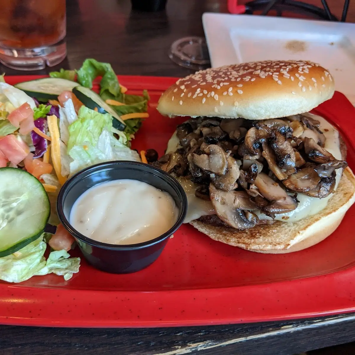 Mushroom Swiss Burger