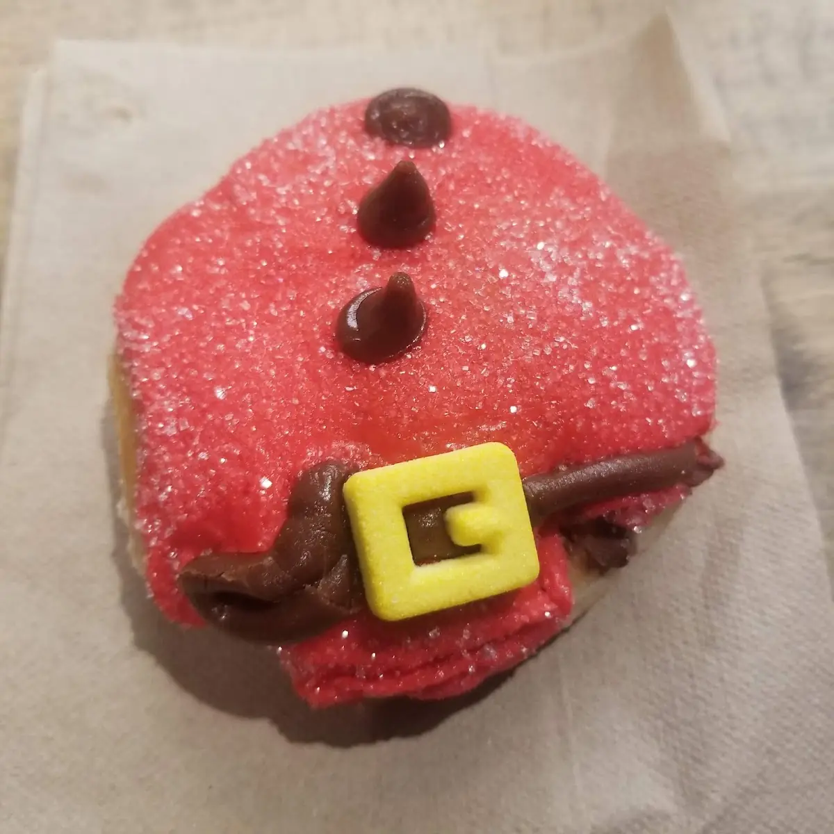 Chocolate Cream Santa Donut