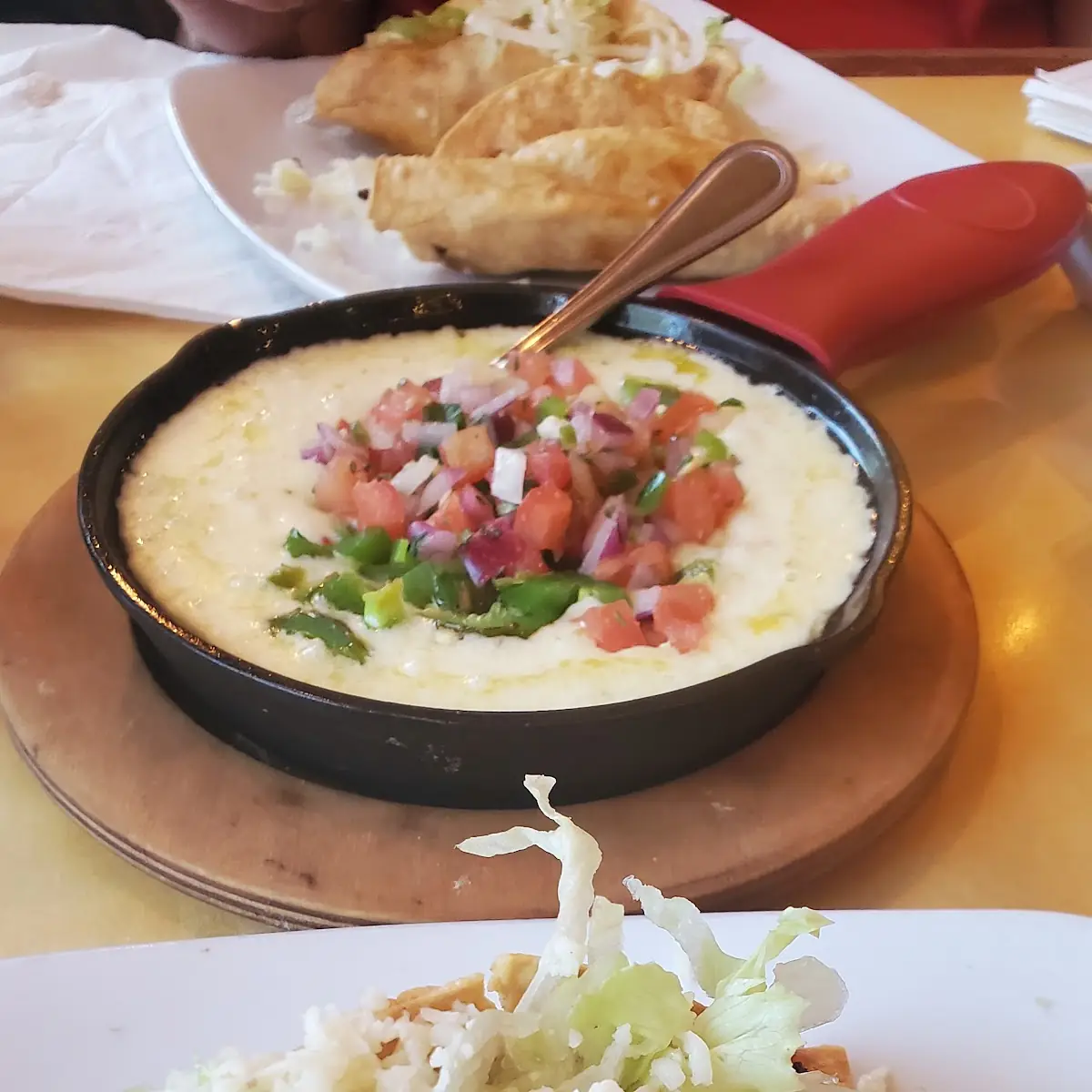Chicken Tacos and Queso Fundido