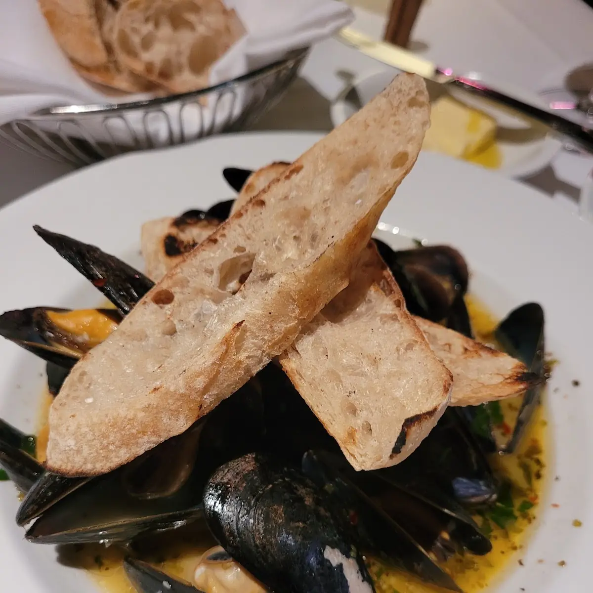 Steamed Mussels