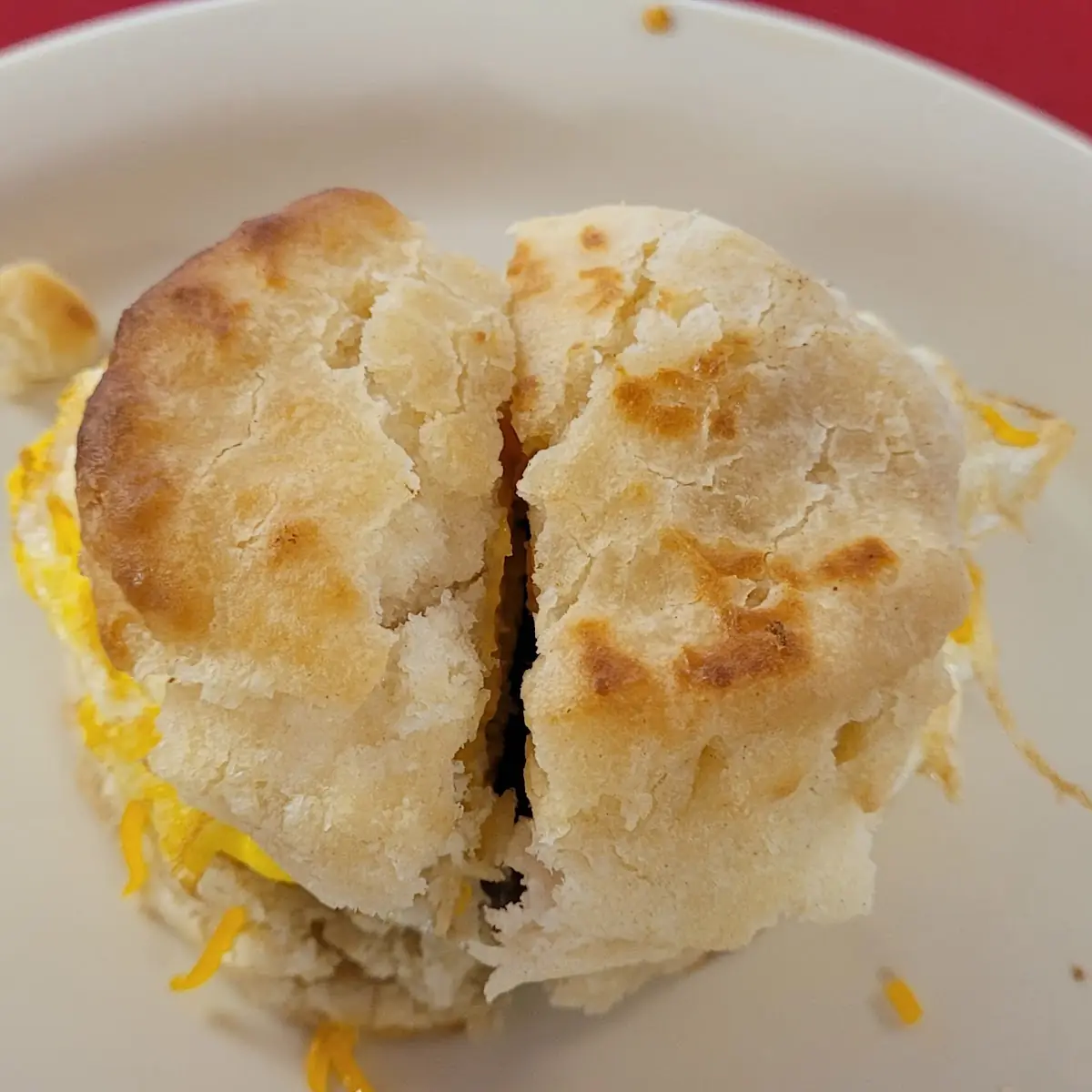 Biscuit with Sausage Egg Cheddar Cheese