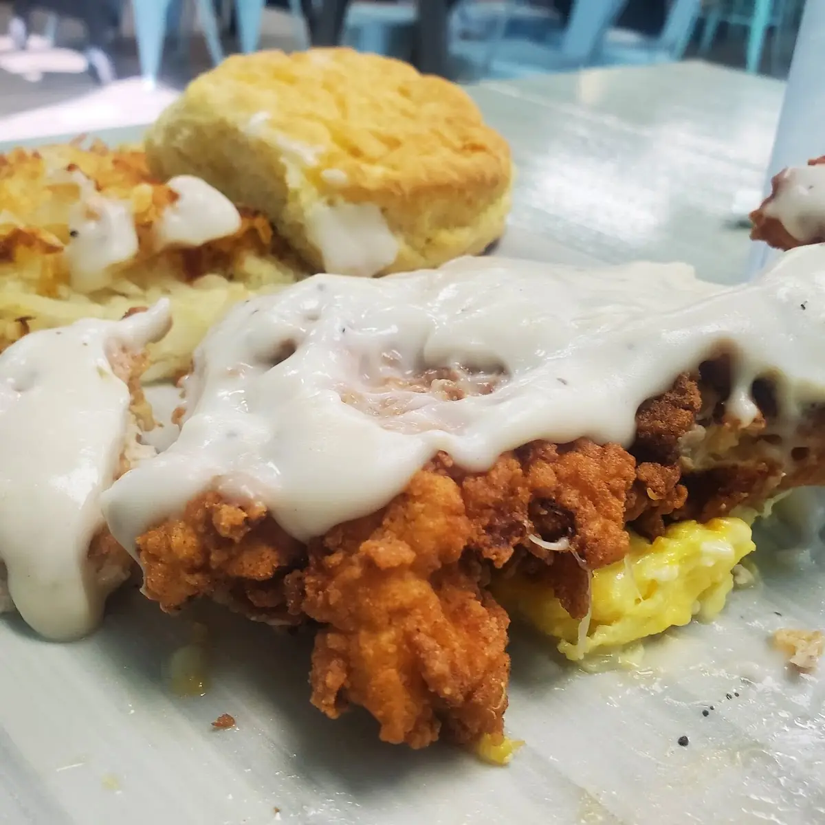 Chicken Fried Chicken & Gravy Breakfast Platter