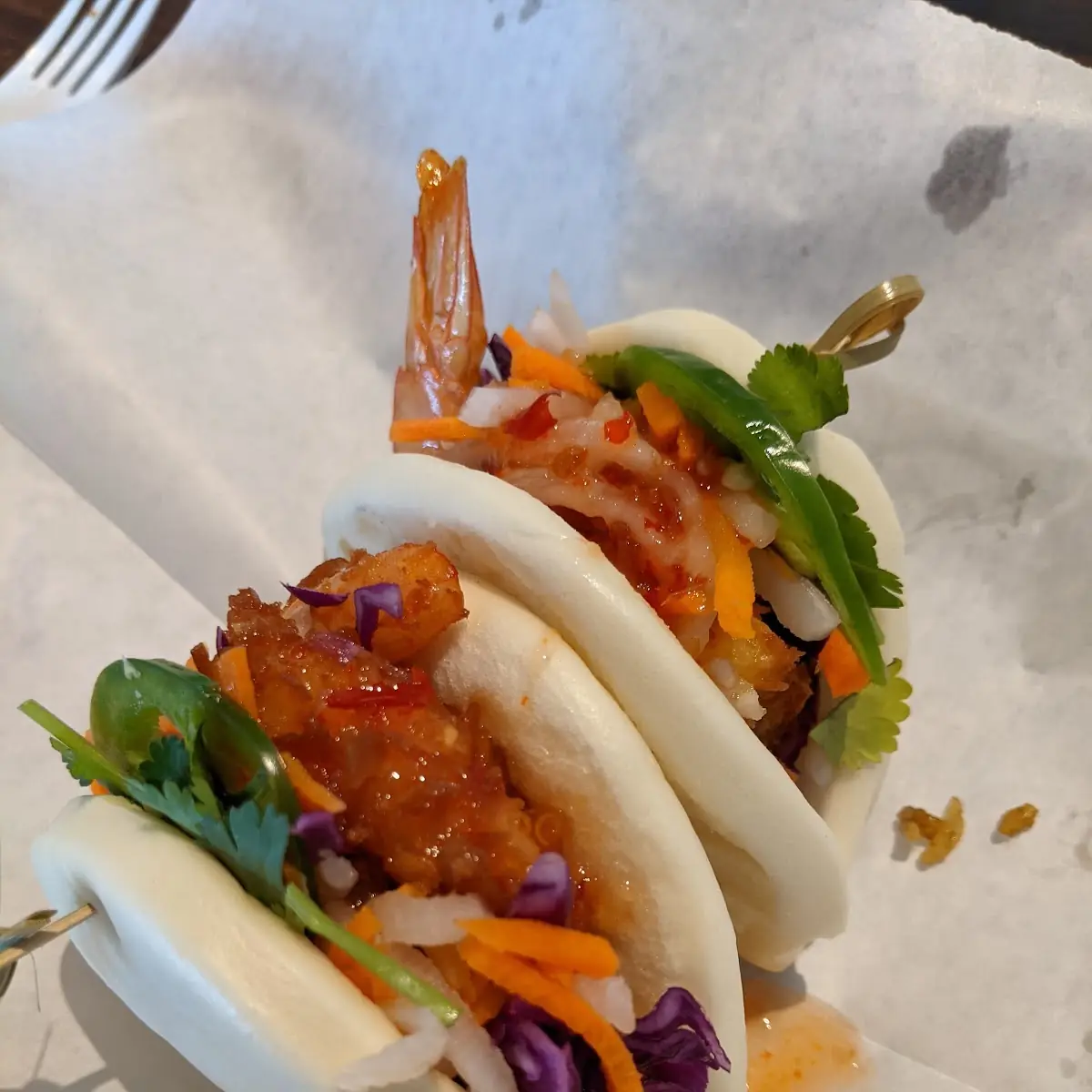 Coconut Shrimp Bao Sliders