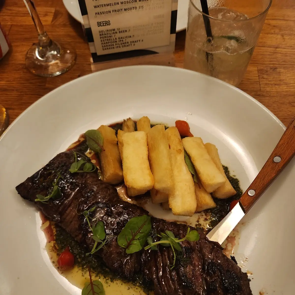 Grilled Steak with Yuca Fries