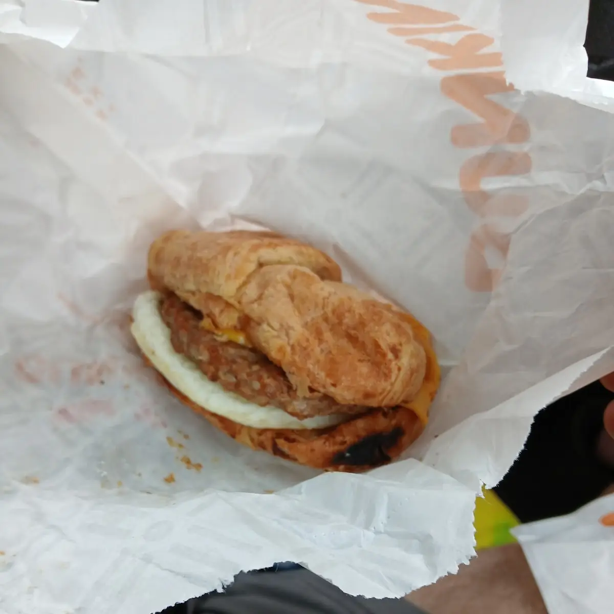 Egg Sausage and Cheese Croissant