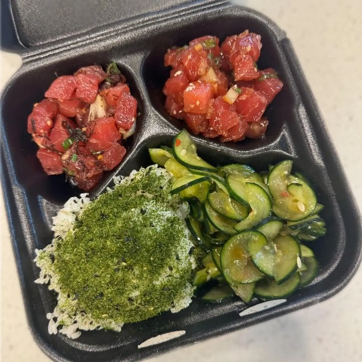 Ahi and Spicy Salmon Poke