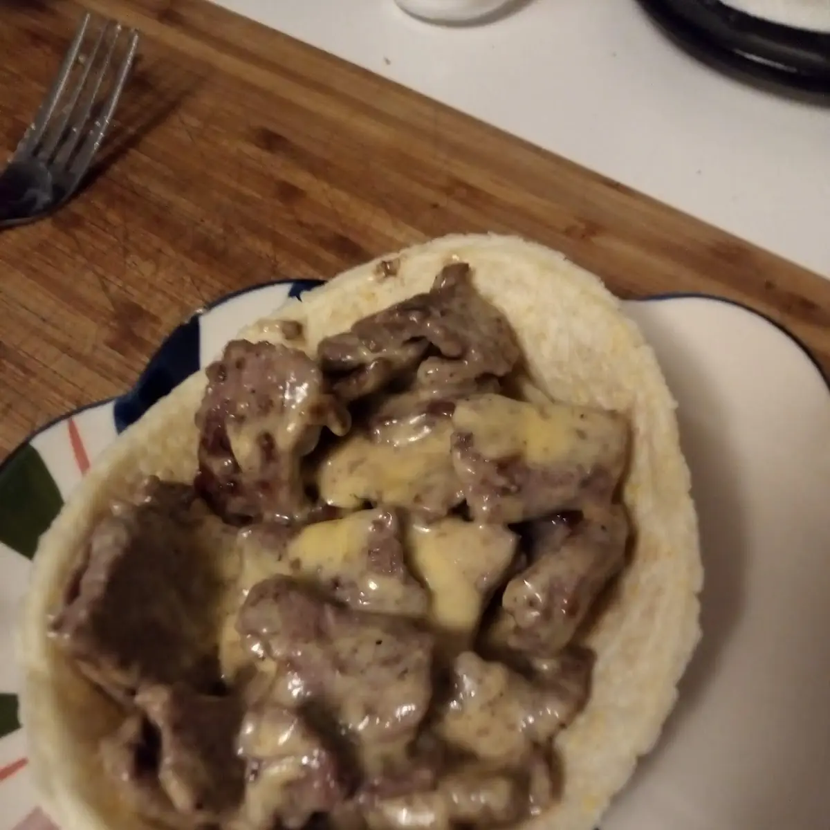 Filet Mignon Cheese Steak Wrap