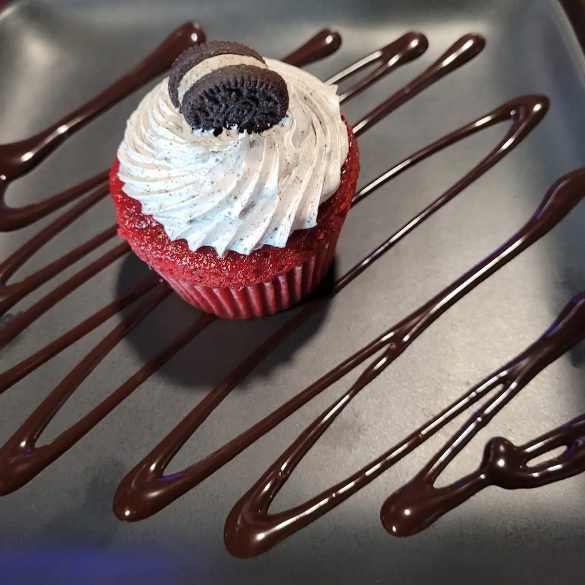 Red Velvet Oreo Cupcake