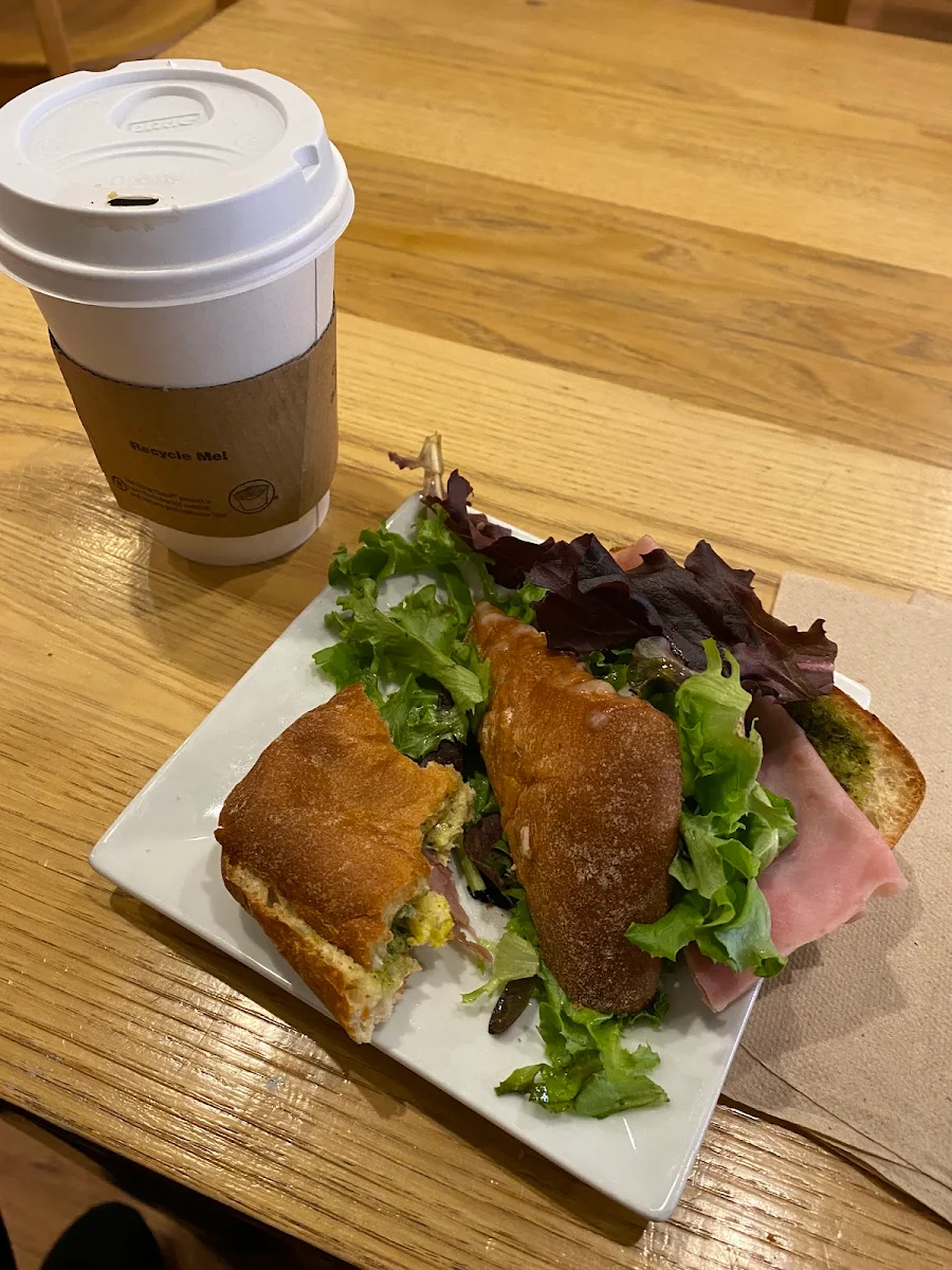 Greens Egg and Ham Sandwich