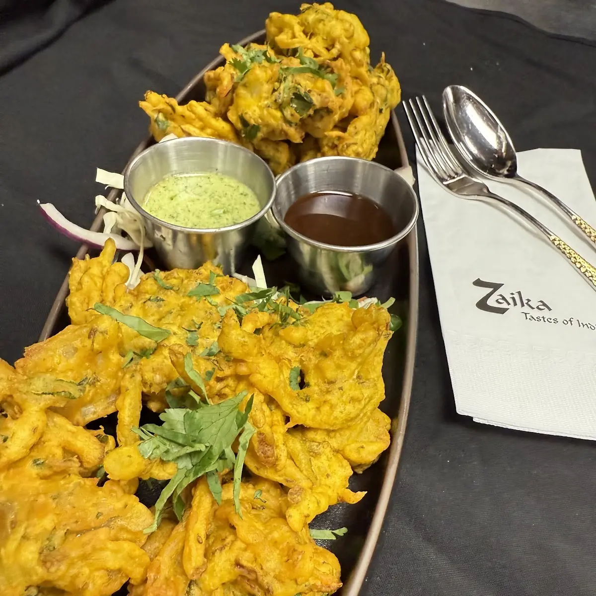 Vegetable Pakora Platter, Zaika Tastes of India