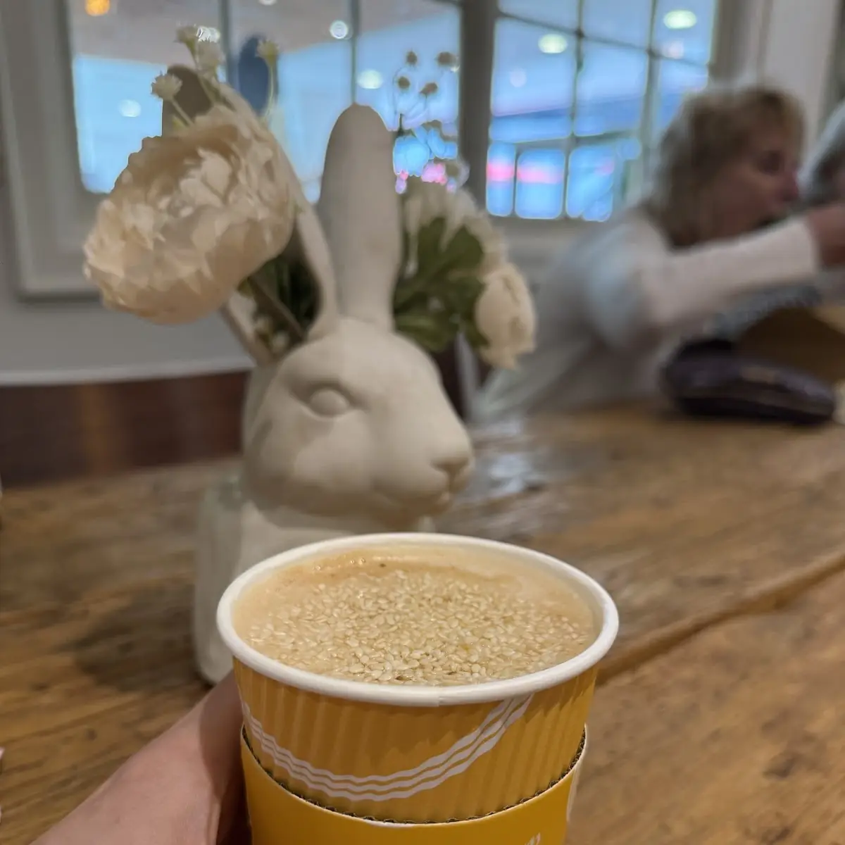 Seasonal Salted Tahini Honeycomb Latte, maman