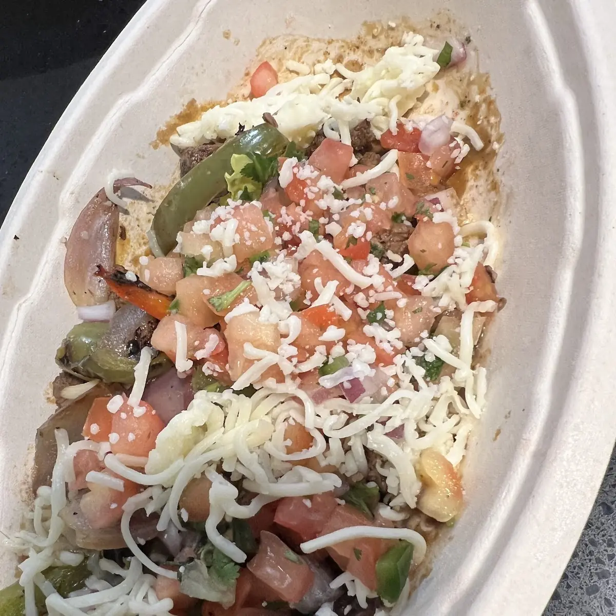 Burrito Bowl Half Empty