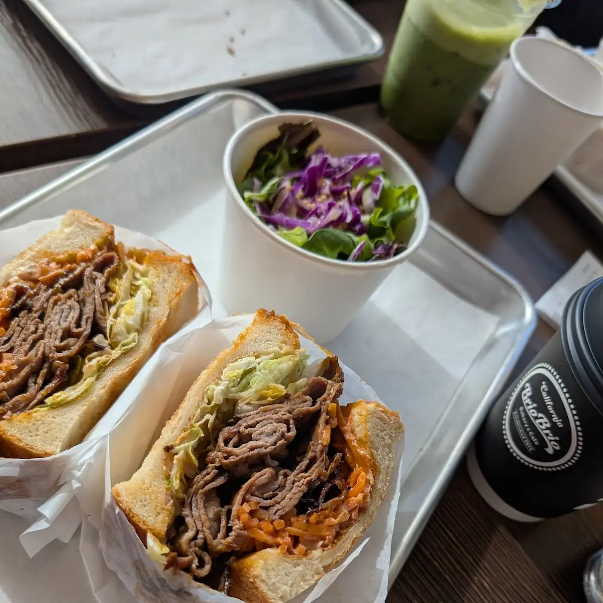 Roast Beef Sandwich with Salad