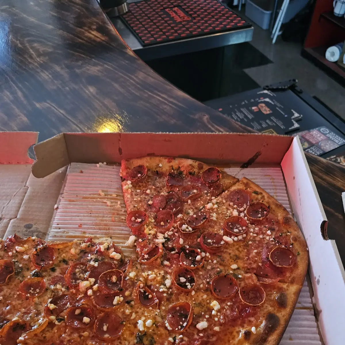 Hot Honey Pepperoni and Goat Cheese