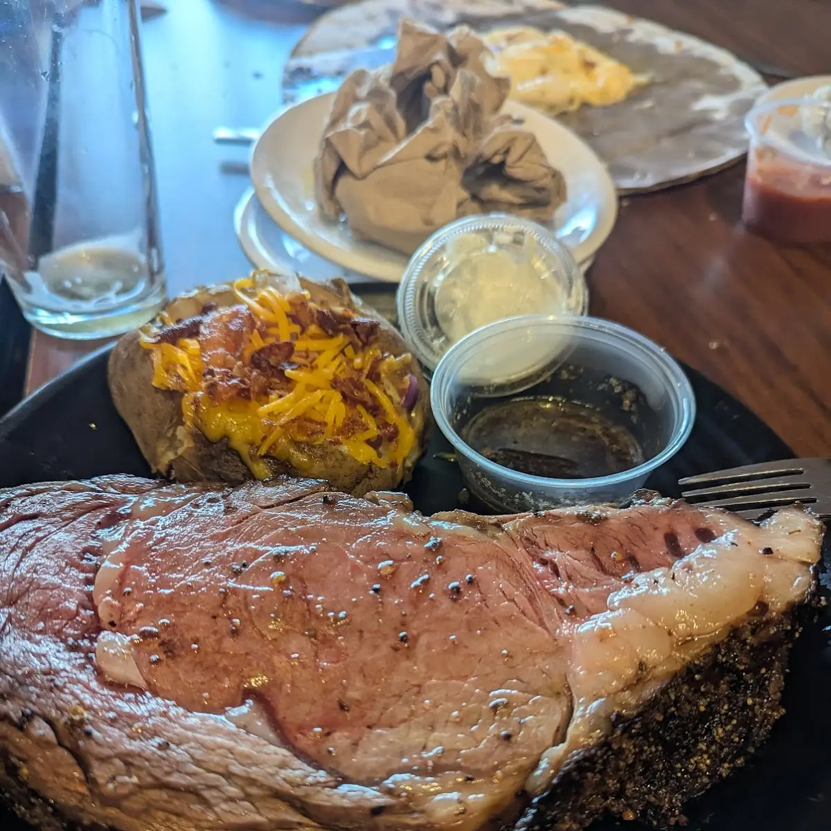 Prime Rib w Loaded Baked Potato