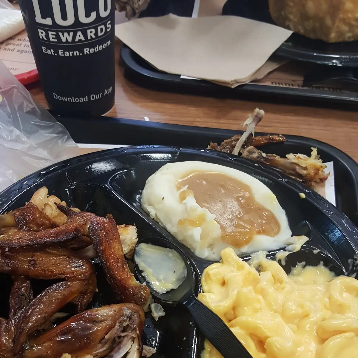 Medio Pollo Asado Y Puree de Papas