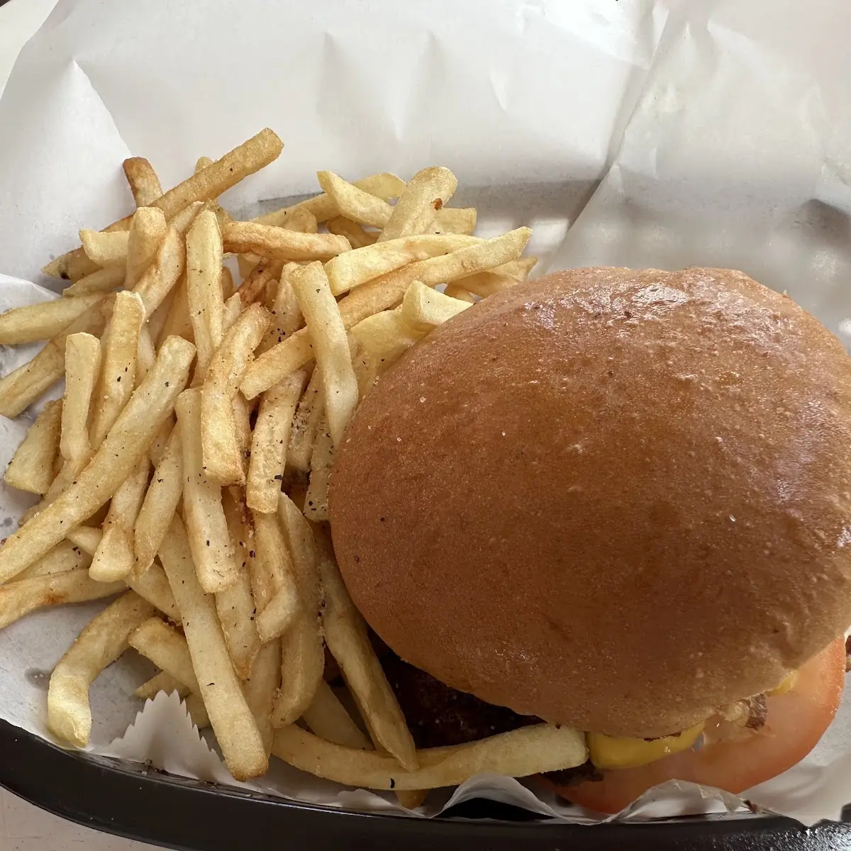 Juicy Burger and Crispy Fries