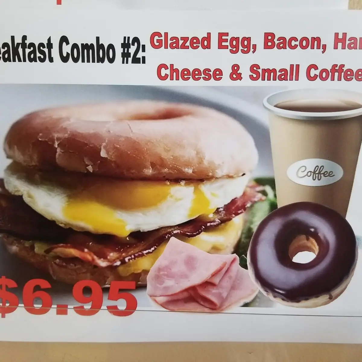 Ham Bacon Egg and Cheese Croissant